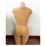 Wicker Mannequin Dress Form - Full-Body Rattan Display Figure