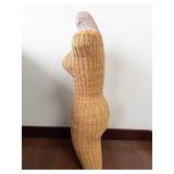 Wicker Mannequin Dress Form - Full-Body Rattan Display Figure