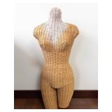 Wicker Mannequin Dress Form - Full-Body Rattan Display Figure