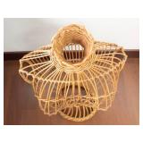 Wicker Dress Form Bust - Decorative Rattan Open-Weave Mannequin