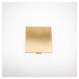 Gold-Tone Square Makeup Compact with Mirror - Pink Powder