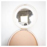 Avon Charm Portable Compact - Round White Powder With Portrait Design