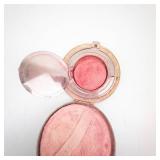 Vintage Pink Powder Compact - Dual-Pan Blush in Ornate Floral Rose-Gold Case, 2-Pan