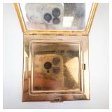 Volupte USA - Vintage Gold-Tone Powder Compact with Mirror