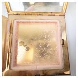Volupte USA - Vintage Gold-Tone Powder Compact with Mirror