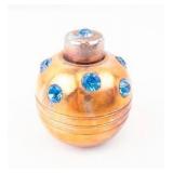Perfume Bottle - Vintage Super Mini with Blue Rhinestones