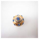 Perfume Bottle - Vintage Super Mini with Blue Rhinestones