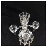 Crystal Two-Arm Candelabra with Hanging Prism Drops