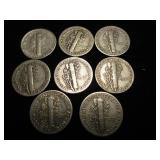 Mercury Dimes - Eight