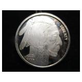 Buffalo / Indianhead Silver Round