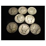 Mercury Dimes - Eight