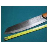 Hand crafted Damascus knife with le...
