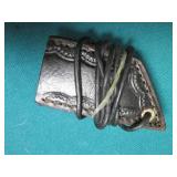 Hand crafted Damascus knife with le...