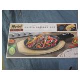 New Parini fajita skillet set...