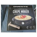 Non stick electric crepe maker with...