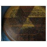 Wood and ceramic figures wolf mug, ...