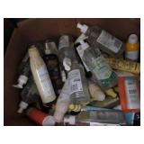 Large box of assorted sun and skin ...