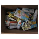 Large box of assorted sun and skin ...