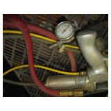 Air powered shear with pressure gua...