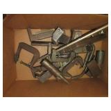 Lot of clamps and metal dies...