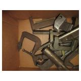 Lot of clamps and metal dies...