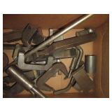 Lot of clamps and metal dies...