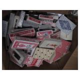 Large box of assorted playing cards...