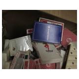 Large box of assorted playing cards...