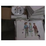 5 Norman Rockwell plates and raised...