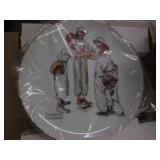 5 Norman Rockwell plates and raised...