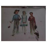 5 Norman Rockwell plates and raised...