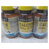 12 bottles Calcium Vitamin D Mason ...