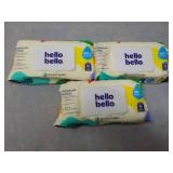 3 pkgs Hello Bello Premium wipes...