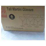 6 pack Tall Martini Glasses...