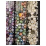 Set of 6 Glass Tubes of Dyed Cultured Pearls from Simpson Studios