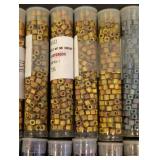 Collection of 40+ Colorful Cube Glass Bead Tubes