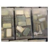 Collection of 21 Assorted Stone Bead Tubes Including Magnesite, Coral, Agate, Hematite, and More