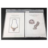 Leslie Frazier Trumpet Flower Garland Necklace and Edwardian Ruffles Bracelet Bead Kits