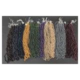 Lot of 13 Bundles of Glass Seed Bead Strings - 6 Strands Per Bundle