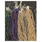 Lot of 13 Bundles of Glass Seed Bead Strings - 6 Strands Per Bundle