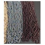 Lot of 13 Bundles of Glass Seed Bead Strings - 6 Strands Per Bundle