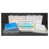 Collection of Assorted Plastic Craft Organizing Containers