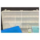 Collection of Assorted Plastic Craft Organizing Containers