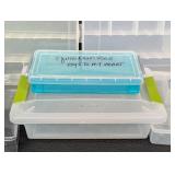 Collection of Assorted Plastic Craft Organizing Containers