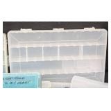 Collection of Assorted Plastic Craft Organizing Containers