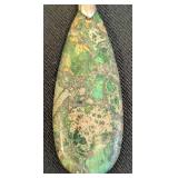 Pair of Oval Jasper Stone Pendants