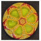 Set of 7 Czech Glass Buttons with Decorative Designs