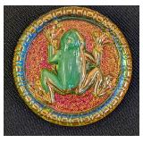 Set of 7 Czech Glass Buttons with Decorative Designs