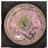 Set of 9 Czech Glass Buttons with Dragonfly and Unicorn Designs