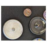 Set of 9 Czech Glass Buttons with Dragonfly and Unicorn Designs